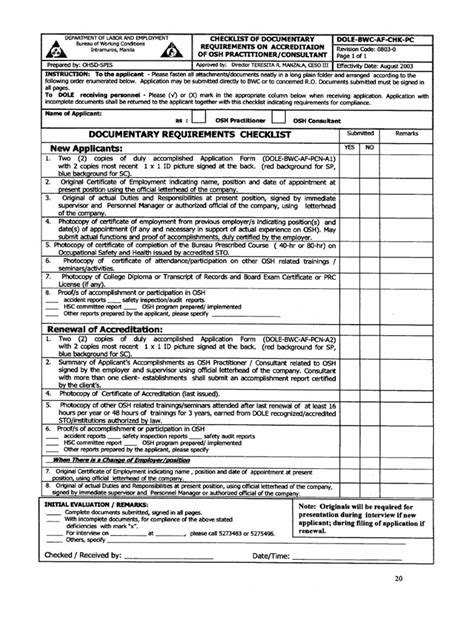 DOCUMENTARY REQUIREMENTS CERTIFICATE OF .